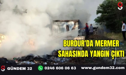 Macuroğlu Mermer Sahasında Çıkan Yangın Kısa Sürede Kontrol Altına Alındı