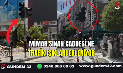Mimar Sinan Caddesi'ne trafik ışıkları ekleniyor