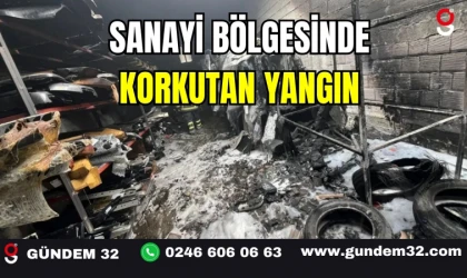 Sanayi Bölgesinde Korkutan Yangın