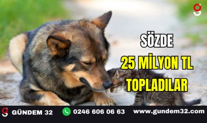 SÖZDE 25 MİLYON TL TOPLADILAR