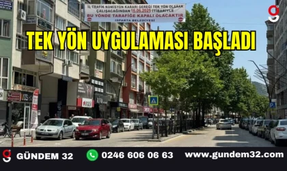 Tek Yön Uygulaması Başladı