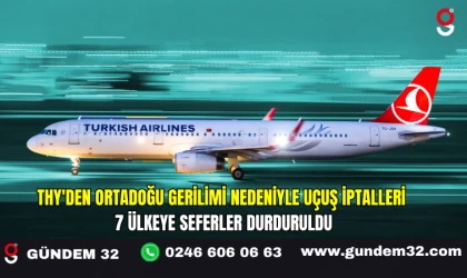 THY'den Ortadoğu Gerilimi Nedeniyle Uçuş İptalleri: 7 Ülkeye Seferler Durduruldu