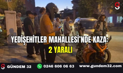 Yedişehitler Mahallesi’nde Kaza: 2 Yaralı