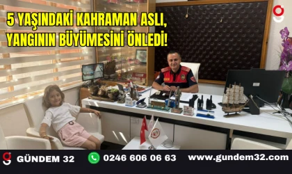 5 Yaşındaki Kahraman Aslı, Yangının Büyümesini Önledi!