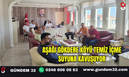 AŞAĞI GÖKDERE KÖYÜ TEMİZ İÇME SUYUNA KAVUŞUYOR