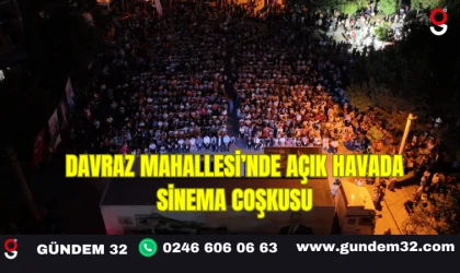 Davraz Mahallesi’nde Açık Havada Sinema Coşkusu