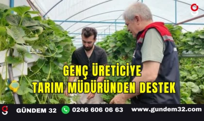Genç Üreticiye Tarım Müdüründen Destek