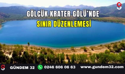 Gölcük Krater Gölü’nde Sınır Düzenlemesi