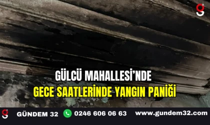 Gülcü Mahallesi’nde Gece Saatlerinde Yangın Paniği