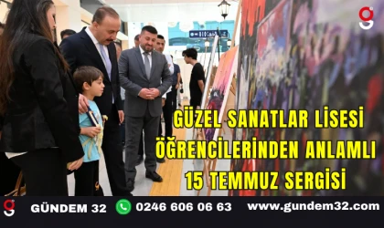 Güzel Sanatlar Lisesi Öğrencilerinden Anlamlı 15 Temmuz Sergisi
