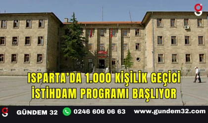 Isparta’da 1.000 Kişilik Geçici İstihdam Programı Başlıyor