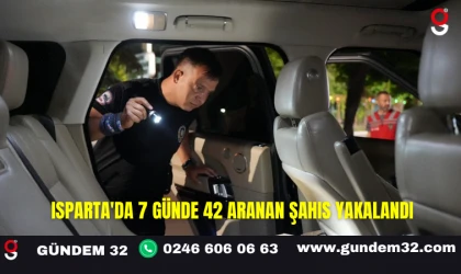 Isparta'da 7 Günde 42 Aranan Şahıs Yakalandı