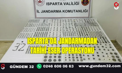 Isparta’da Jandarmadan Tarihi Eser Operasyonu