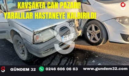 Kavşakta Can Pazarı! Yaralılar Hastaneye Kaldırıldı