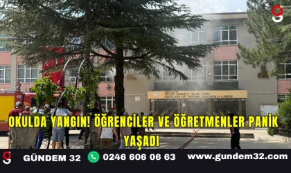 Okulda Yangın! Öğrenciler ve Öğretmenler Panik Yaşadı