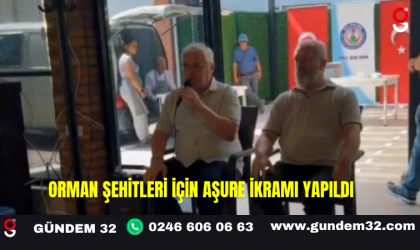 Orman Şehitleri İçin Aşure İkramı Yapıldı