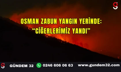Osman Zabun Yangın Yerinde: “Ciğerlerimiz Yandı”
