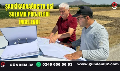 Şarkikaraağaç'ta DSİ Sulama Projeleri İncelendi