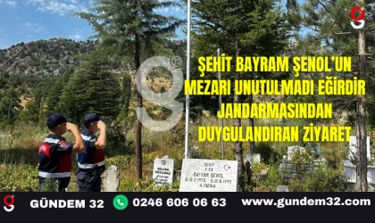 Şehit Bayram Şenol’un Mezarı Unutulmadı Eğirdir Jandarmasından Duygulandıran Ziyaret