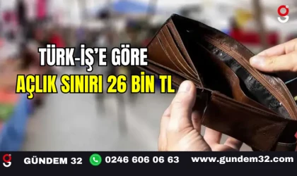 Türk-İş’e Göre Açlık Sınırı 26 Bin TL