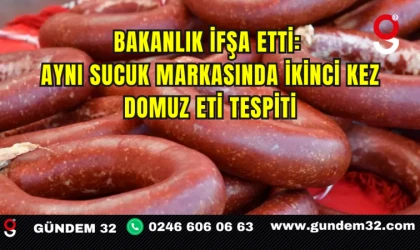 Bakanlık İfşa Etti: Aynı Sucuk Markasında İkinci Kez Domuz Eti Tespiti