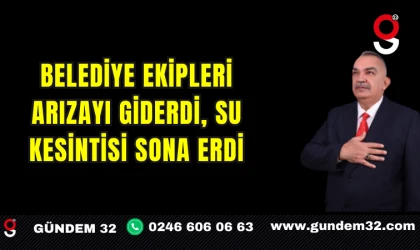 Belediye Ekipleri Arızayı Giderdi, Su Kesintisi Sona Erdi