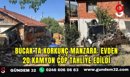 Bucak’ta korkunç manzara: Evden 20 kamyon çöp tahliye edildi