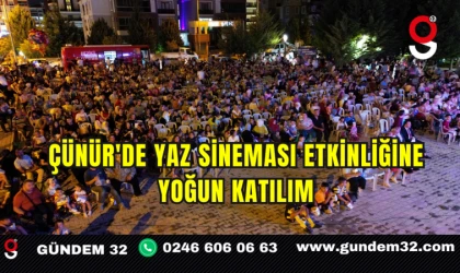 Çünür'de Yaz Sineması Etkinliğine Yoğun Katılım