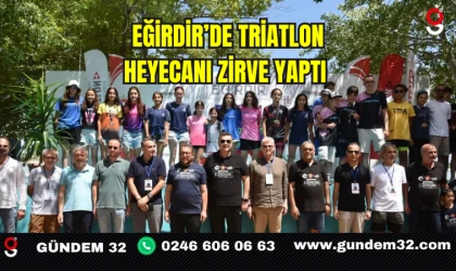 Eğirdir’de Triatlon Heyecanı Zirve Yaptı