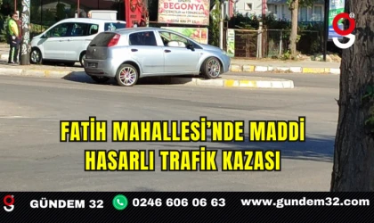 Fatih Mahallesi’nde Maddi Hasarlı Trafik Kazası