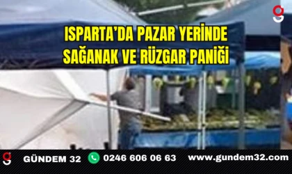 Isparta’da Pazar Yerinde Sağanak ve Rüzgar Paniği