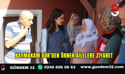 Kaymakam Gür’den Örnek Ailelere Ziyaret