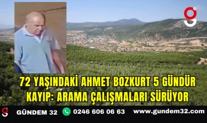 72 Yaşındaki Ahmet Bozkurt 5 Gündür Kayıp: Arama Çalışmaları Sürüyor