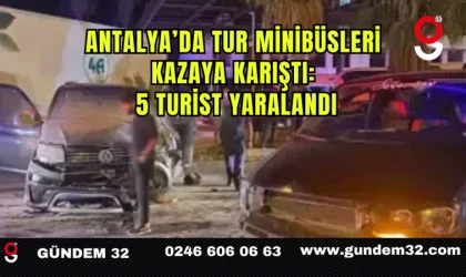 Antalya’da Tur Minibüsleri Kazaya Karıştı: 5 Turist Yaralandı