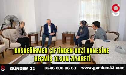 Başdeğirmen Çiftinden Gazi Annesine Geçmiş Olsun Ziyareti