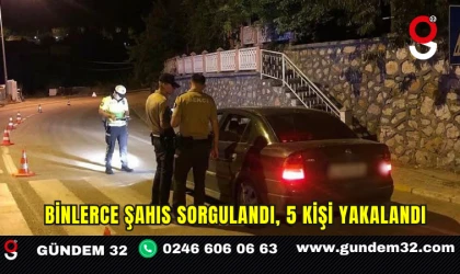 Binlerce şahıs sorgulandı, 5 kişi yakalandı