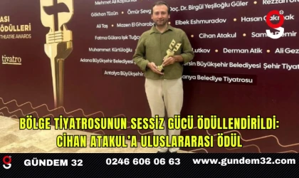 Bölge Tiyatrosunun Sessiz Gücü Ödüllendirildi: Cihan Atakul’a Uluslararası Ödül