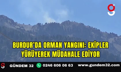 Burdur’da Orman Yangını: Ekipler Yürüyerek Müdahale Ediyor