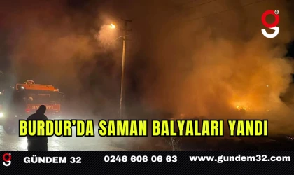 Burdur’da saman balyaları yandı