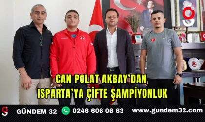 Can Polat Akbay’dan Isparta’ya Çifte Şampiyonluk