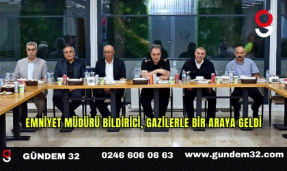 Emniyet Müdürü Bildirici, gazilerle bir araya geldi