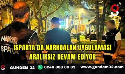 Isparta’da Narkoalan Uygulaması Aralıksız Devam Ediyor