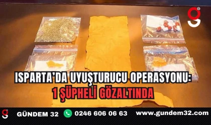 Isparta’da Uyuşturucu Operasyonu: 1 Şüpheli Gözaltında