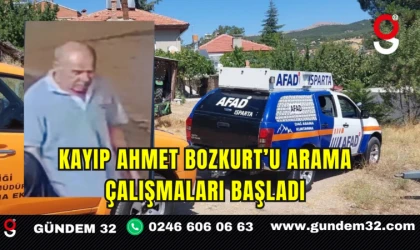 Kayıp Ahmet Bozkurt’u Arama Çalışmaları Başladı