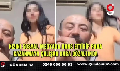 Kızını Sosyal Medyada Dans Ettirip Para Kazanmaya Çalışan Baba Gözaltında