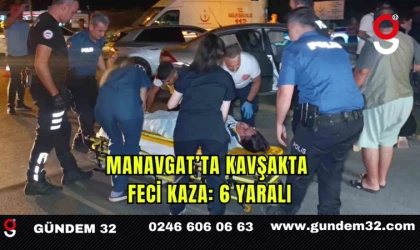 Manavgat’ta Kavşakta Feci Kaza: 6 Yaralı