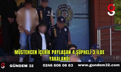 Müstehcen İçerik Paylaşan 4 Şüpheli 3 İlde Yakalandı