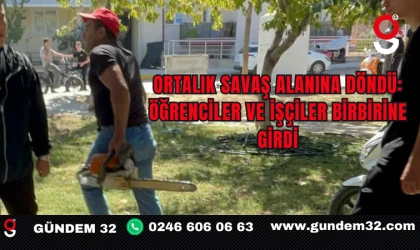 Ortalık savaş alanına döndü: öğrenciler ve işçiler birbirine girdi