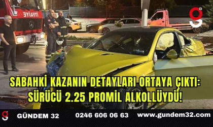 Sabahki Kazanın Detayları Ortaya Çıktı: Sürücü 2.25 Promil Alkollüydü!