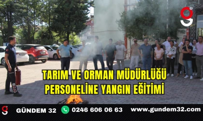 Tarım ve Orman Müdürlüğü personeline yangın eğitimi